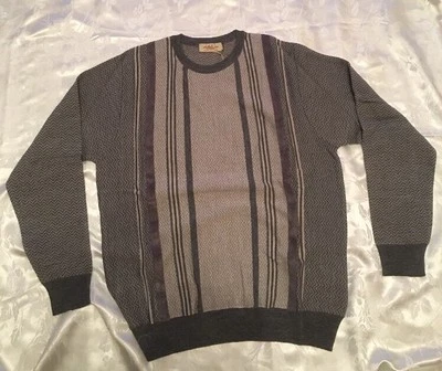 Montechiaro Wool Blend Crewneck Men's Sweater, Made  in Italy - Image 1 of 4
