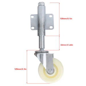 4'' Nylon Gate Wheel Spring Loaded Caster Heavy Duty 440lbs Load Capacity - Picture 1 of 10