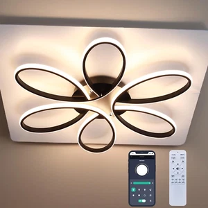 Modern LED Ceiling Light Fixture with Remote Control Lamp Dimmable Ceiling Chand - Picture 1 of 6