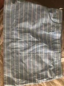 NWT Kate Spade Saturday Blue W/white Stripes Mini Cotton Pockets Skirt Size 10 - Picture 1 of 3