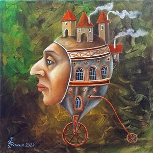 Gemälde ORIGINAL Öl Leinwand Surrealismus zeitgenössische Kunst von Pronkin 2024 MAN 1 - Bild 1 von 7