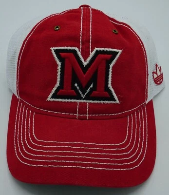 NCAA Miami University Redhawks Adidas Adult Mesh Back Snap Back Cap Hat NEW! - Image 1 of 4