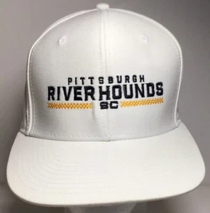Pittsburgh Riverhounds Adidas White Strapback Trucker Cap Hat - Picture 1 of 8