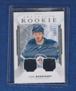 2016-17 Artifacts Dual Jersey Auto Rookie /99 # 164 Josh Morrissey - Foto 1 di 2
