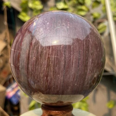 790g Natural petrified wood sphere Rough silicified wood ball specimen healing - Image 1 of 4