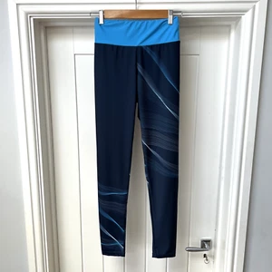 Designsalike Leggings Damen klein blau marineblau Stretch Training Yoga Fitnesshose - Bild 1 von 9