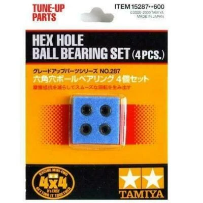 Tamiya 15287 Mini 4wd Hex Hole Bearing Set (4pcs) Cuscinetti Per Ruote - Immagine 1 di 2