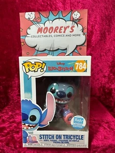 Disney Funko Pop - Stitch on Tricycle - Lilo & Stitch - No. 784 - Free Protector - Picture 1 of 6