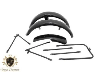 Juego de guardabarros pintado negro modelo militar Fit For Matchless G3L Ajs 16M Foto 1 de 4