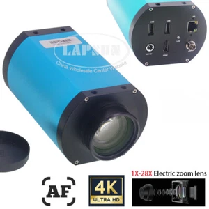4K Auto focus 28X Optical Magnify HDMI LAN Integrated Microscope Camera Measure - Picture 1 of 19