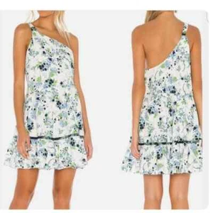 Mini Vestido Free People All Mine Un Hombro Línea A Floral XS NUEVO CON ETIQUETAS - Imagen 1 de 12