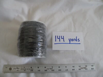 NUEVO 1/4" Trenzado NEGRO Plano Elástico - 144 Yardas - Se envía desde EE. UU. (¡En serio!) Foto 1 de 2