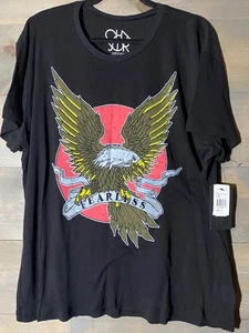 Chaser Damen Fearless Eagle Größe 2x T-Shirt schwarz Grafik Tee Neu mit Etikett Nordstrom - Bild 1 von 12