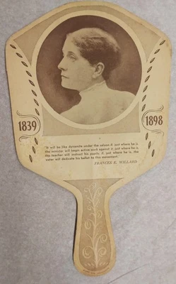 c1933 Сувенирный ручной вентилятор для женщин Christian Temperance Union встречи - Изображение 1 из 4