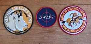 3 Vtg Firearms Manufacturer's Winchester/ Thompson, Swift Scopes Patches Nos - Picture 1 of 4