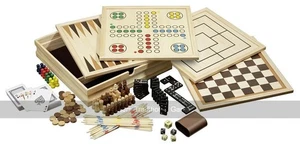 Philos Spielkompendium aus Holz - 30 cm (8 Spiele) (UK) - Bild 1 von 1
