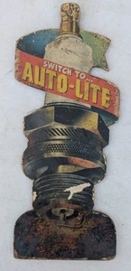 Antique Auto Lite Cardboard Sign - Picture 1 of 6