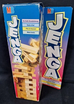 Jenga by MB Games Complete Hardwood Blocks 1993 Board Game Vintage Family Fun  - Image 1 of 2