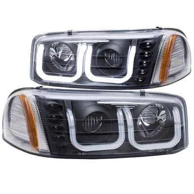 ANZO for 1999-2006 Gmc Sierra 1500 Projector Headlights w/ U-Bar Black - Image 1 of 4