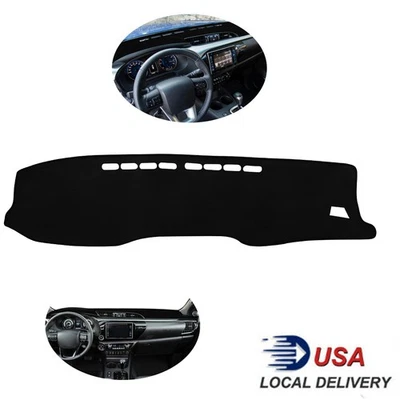 Car Dash Board Cover Dashmat For Toyota Hilux SR5 2015-2019 Dashboard Mat Black - Image 1 of 4