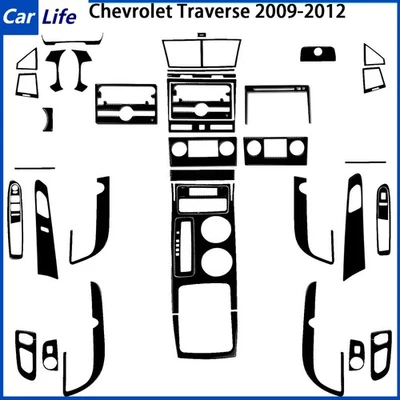 Kits de 38 piezas de molduras interiores completas para piano negro brillante para Chevrolet Traverse 2009-12 Foto 1 de 4