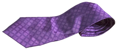 Gravata listrada cruzada geométrica roxa brilhante APT 9! - Imagem 1 de 2