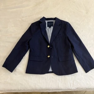 Janie And Jack Blazer, Navy Blue, Lined. Boys Size 5, 100% Wool - Picture 1 of 7