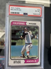 1974 Topps Baseball #20 Nolan Ryan HOF California Angels PSA 6 EX-MT Fresh Slab