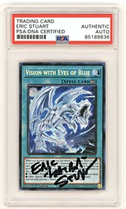 PSA Signed Eric Stuart Yugioh Vision with Eyes of Blue MP23-EN026 1st Edition - Picture 1 of 2