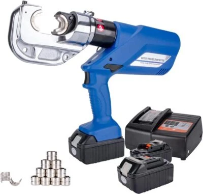 HL-400 Battery Powered Electric Hydraulic Plier Crimping Tool Crimper +2 Battery - Image 1 of 4