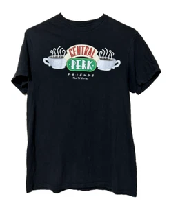 Friends Central Perk schwarzes T-Shirt Logo Kaffee TV Komödie Damengröße Medium - Bild 1 von 3
