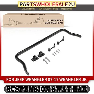 Barra estabilizadora de suspensión delantera con kit de buje para Jeep Wrangler 07-17 Wrangler JK Foto 1 de 4