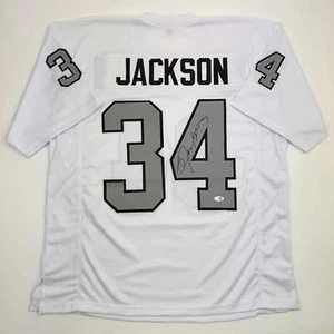 Autographed/Signed Bo Jackson Oakland White Color Rush Football Jersey JSA COA - Picture 1 of 3