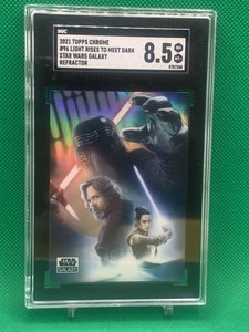 2021 Topps Chrome Star Wars Galaxy Light Rises to Meet Dark #96 Refractor SGC8.5