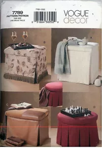 Fuori produzione Vogue 7789 decorazione casa contenitore ottomani modello fai da te - Foto 1 di 2