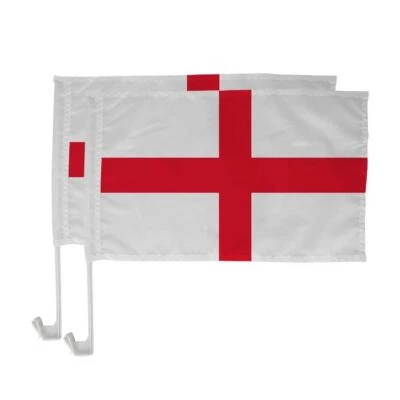 2Pcs England Car Flags Window Flag  48x31cm Euro Cup Football St Georges Day - Image 1 of 4