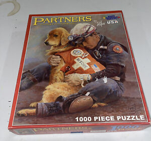 White Mountain Puzzles ‘ PARTNERS’ 1000 Pc Puzzle USA Artist Fred Stone