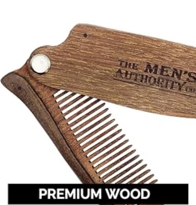 Set Of 10 Groomsmen Gifts Wedding Gifts Wood Folding Pocket Hair Comb Beard Comb - Image 1 of 4