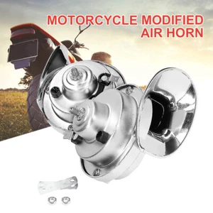 12V Car Horn 300DB Waterproof Snail Air Horn for Motorbike Auto Boat (Silver) - Picture 1 of 11