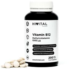 Vitamina B12 Metilcobalamina 1000 mcg | 200 comprimidos (6 meses de suministro)