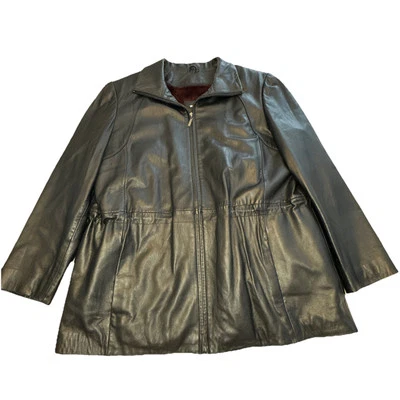 Casaco masculino Winlit New York Shell couro genuíno XL preto forro removível - Imagem 1 de 4