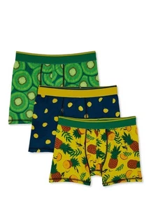 Wonder Nation Boys Boxer Brief Fruit Underwear, 3-Pack - Picture 1 of 5