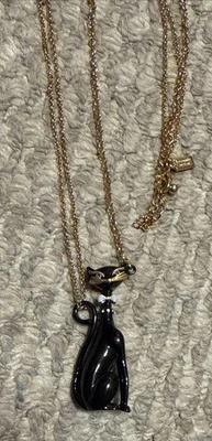 Collar colgante Kate Spade Jazz Things Up esmalte 3D gato 26 en raro Foto 1 de 4