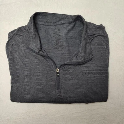 Suéter Travis Mathew Para Hombres 2XL Gris Cuarto Cremallera Pullover Golf Performance 1MT443 Foto 1 de 4