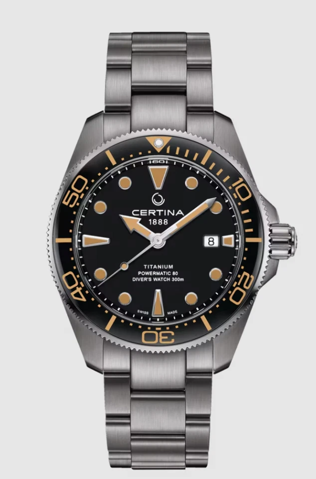 DS Action Diver 43mm Powermatic 80 | Black Dial Wristwatch C0326074405100 - Image 1 of 1