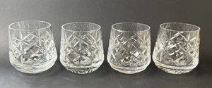 Waterford WAT134 Criss Cross Cut Kristall Roly Poly 3 3/8" Whisky Gläser (4) - Bild 1 von 12