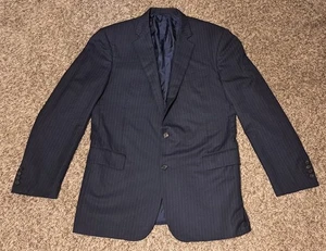 Blazer Brooks Brothers Traje de Lana Saxxón Polar Dorado Azul Marino Oscuro Italia 44 XL/38W - Imagen 1 de 15