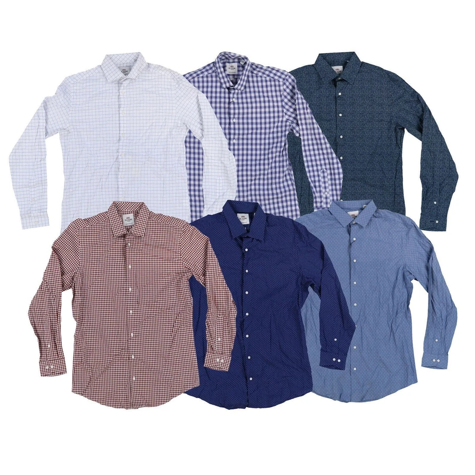 Ben Sherman Мужская рубашка на заказ Slim Fit длинным рукавом с воротником на пуговицах - Изображение 1 из 1