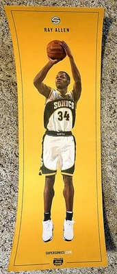 RAY ALLEN RARO CARTEL PUBLICITARIO JEEP SEATTLE SUPERSONICS 26 x 8,5 BALONCESTO Foto 1 de 4