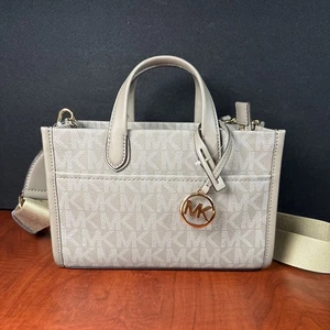 MICHAEL KORS Gigi Small East West Messenger Tote, betulla nuova con etichetta (7631) - Foto 1 di 9